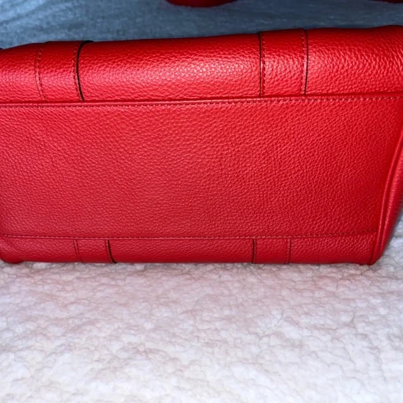 Authentic Mulberry Small Bayswater Red Leather Satchel Handbag - Picture 6 of 16